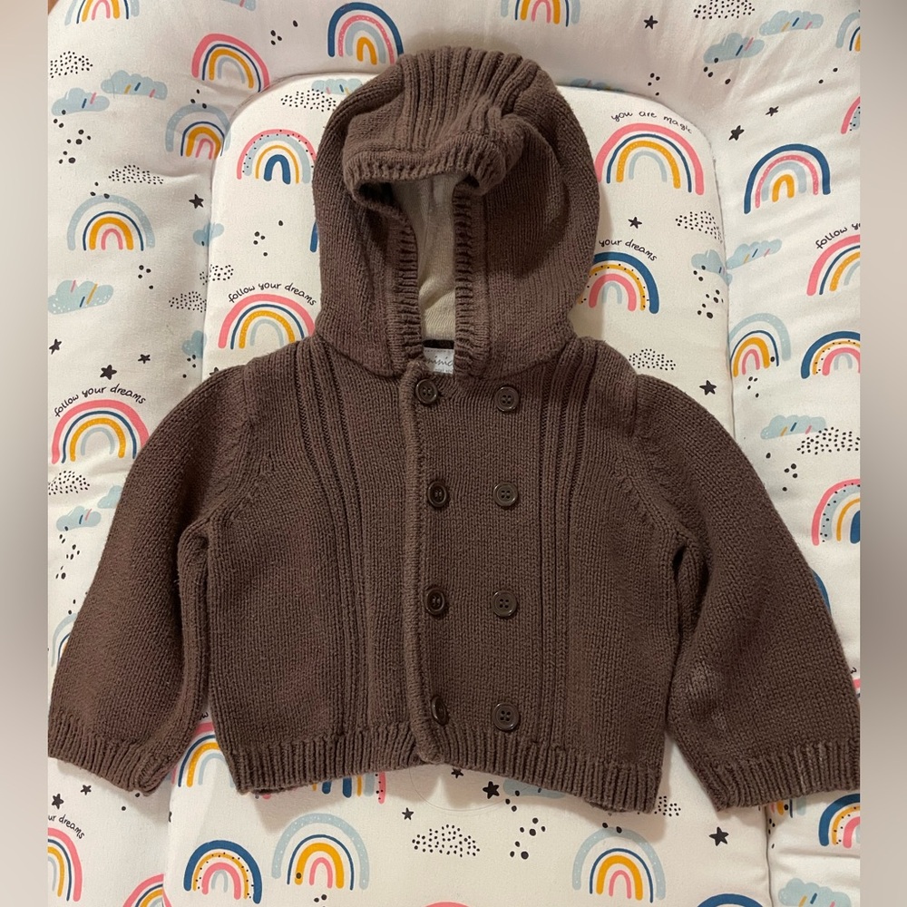 VGUC Mini Club knitted hooded cardigan